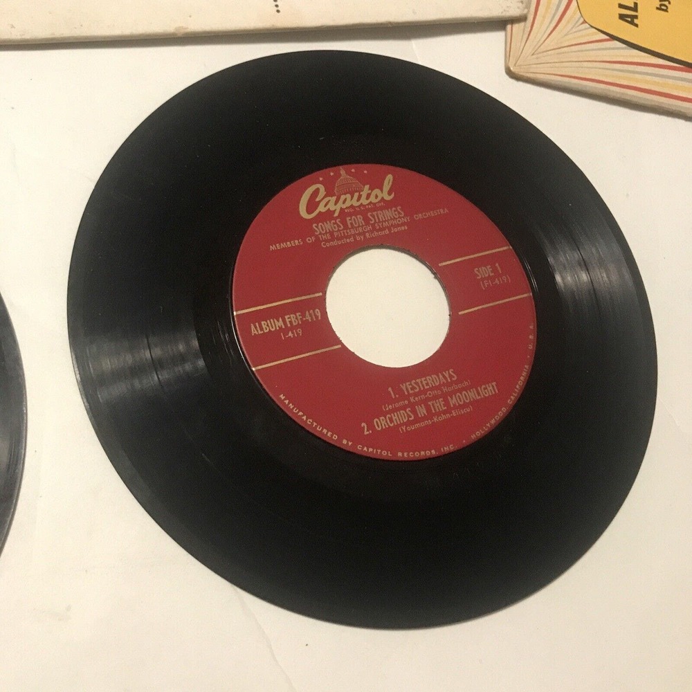 Capitol Records Set Of 2 7 Inch Records Songs For String 3801 - Picture 9 of 9